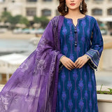 3PC Unstitched Printed Silk Lawn Suit (SUNS7ASI317)