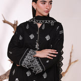 MONOCHROME EMBROIDERED LAWN SUIT