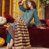 3PC Unstitched Festive Embroidered Suit (SUNS7JI052)