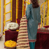 3PC Unstitched Festive Embroidered Suit (SUNS7JI052)