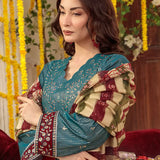 3PC Unstitched Festive Embroidered Suit (SUNS7JI052)