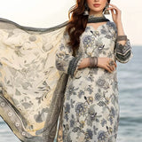 3PC Unstitched Printed Silk Lawn Suit (SUNS7ASI318)