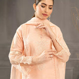 3PC Stitched Jacquard Embroidered Suit (SPL3PELP052)