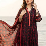 3PC Unstitched Printed Silk Lawn Suit (SUNS7ASI319)