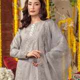 3PC Unstitched Festive Embroidered Suit (SUNS7JI049)