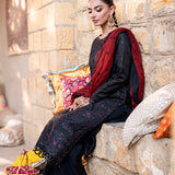 3Pc Unstitched Festive Embroidered Suit (No017)