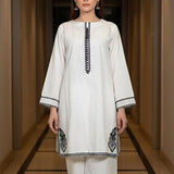 2PC Stitched Cross Hatch Embroidered Suit (SPW6BSE143)