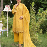 3PC STITCHED CHIKANKARI CAMBRIC EMBROIDERED SUIT (CK010)