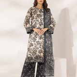 3PC Unstitched Printed Lawn Silk Suit (ASI283)