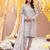 3Pc Unstitched Festive Embroidered Suit (No066)