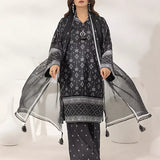 3PC Unstitched Printed Lawn Silk Suit (ASI282)