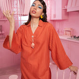 1Pc Solid Embellished Stitched Suit