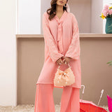 2PC Stitched Jacquard Embroidered Suit (SPL2PEC025)