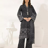 3PC Unstitched Printed Lawn Silk Suit (ASI281)