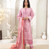 3PC Stitched Cotton Net Embroidered Suit (SPL3PEF125)