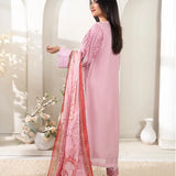 3PC Stitched Cotton Net Embroidered Suit (SPL3PEF125)