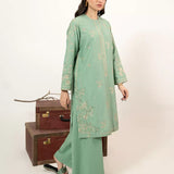 2PC Stitched khaddar Embroidered Suit (WP7L2PEE415)