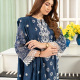 3PC Stitched Cambric Embroidered Suit (PML3PBC288)