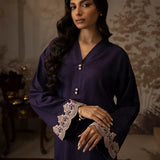 1Pc Solid Embellished Stitched Suit