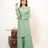 2PC Stitched khaddar Embroidered Suit (WP7L2PEE415)