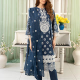 3PC Stitched Cambric Embroidered Suit (PML3PBC288)