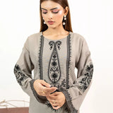 2PC Stitched khaddar Embroidered Suit (WP7L2PEE413)