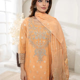 3PC Jacquard Embroidered Suit (EUAL3PEF235)