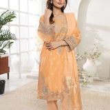 3PC Jacquard Embroidered Suit (EUAL3PEF235)