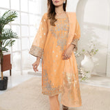 3PC Jacquard Embroidered Suit (EUAL3PEF235)