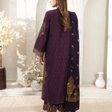 3PC Stitched Jacquard Embroidered Suit (EUAL3PEF234)