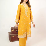2PC Stitched khaddar Embroidered Suit (WP7L2PEE414)