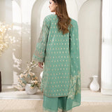 3PC Stitched Jacquard Embroidered Suit (EUAL3PEF232)