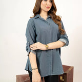 1PC Stitched Basic Denim Shirt (WP7L1PBE486-B)