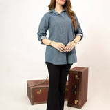 1PC Stitched Basic Denim Shirt (WP7L1PBE486-B)