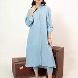 1PC Stitched Basic Denim Shirt (WP7L1PBE488)