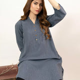 1PC Stitched Basic Denim Shirt (WP7L1PBE552)