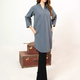 1PC Stitched Basic Denim Shirt (WP7L1PBE552)