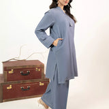 2PC Stitched Basic Denim Shirt (WP7L2PBE489)