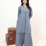 2PC Stitched Basic Denim Shirt (WP7L2PBE489)