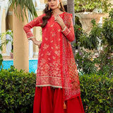 3PC Unstitched Festive Embroidered Suit (SUNW7JI077)