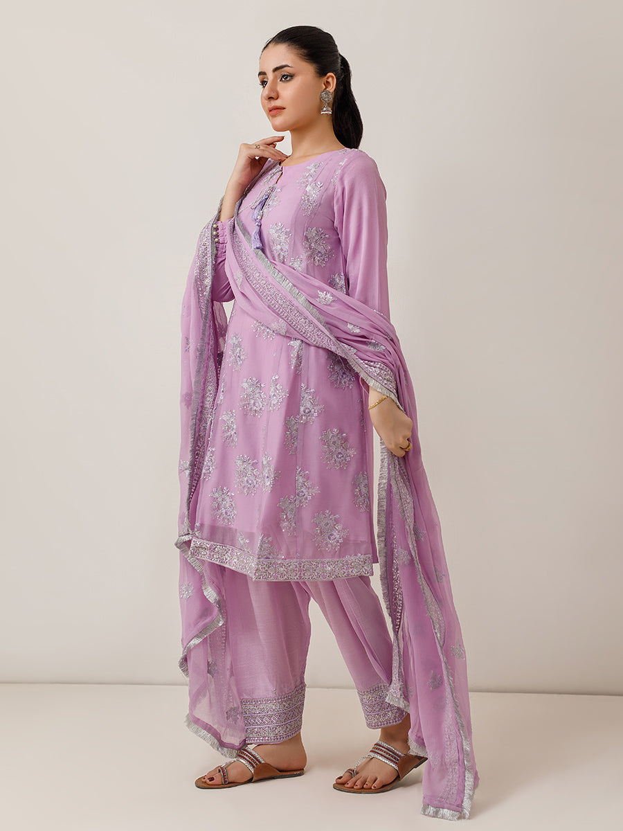 3pc - Stitched Embroidered Luxury Suit
