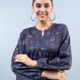 1pc Stitched Basic Printed Cotton Silk Shirt