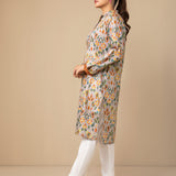 1pc - Stitched Basic Printed Cotton Silk Shirt