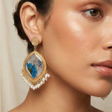 Blue Blossam Jhumka (Jl0047)