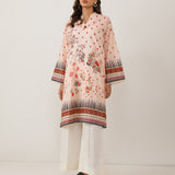 1pc - Stitched Basic Printed Texture Lawn Shirt