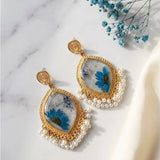 Blue Blossam Jhumka (Jl0047)