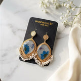 Blue Blossam Jhumka (Jl0047)