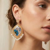 Blue Blossam Jhumka (Jl0047)