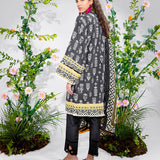 3pc Unstitched - Printed Lawn Silk (SI9)