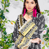 3pc Unstitched - Printed Lawn Silk (SI9)